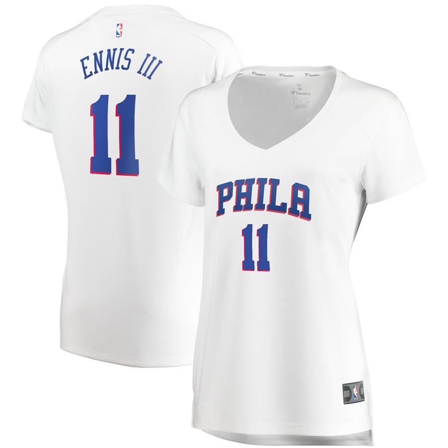 James Ennis Philadelphia 76ers Fanatics Branded Women's Fast Break Replica Player Jersey - Association Edition - White