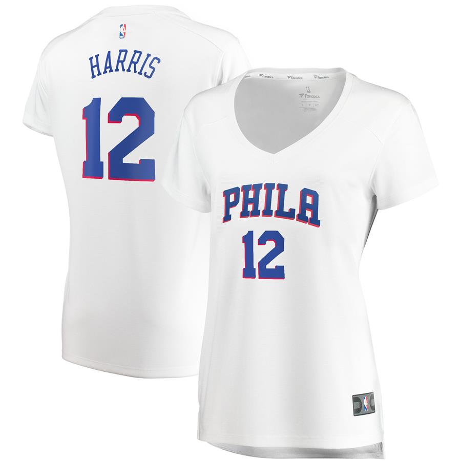 Tobias Harris Philadelphia 76ers Fanatics Branded Women's Fast Break Replica Player Jersey - Association Edition - White