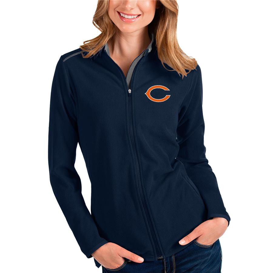 Chicago Bears Antigua Women's Glacier Full-Zip Jacket - Navy