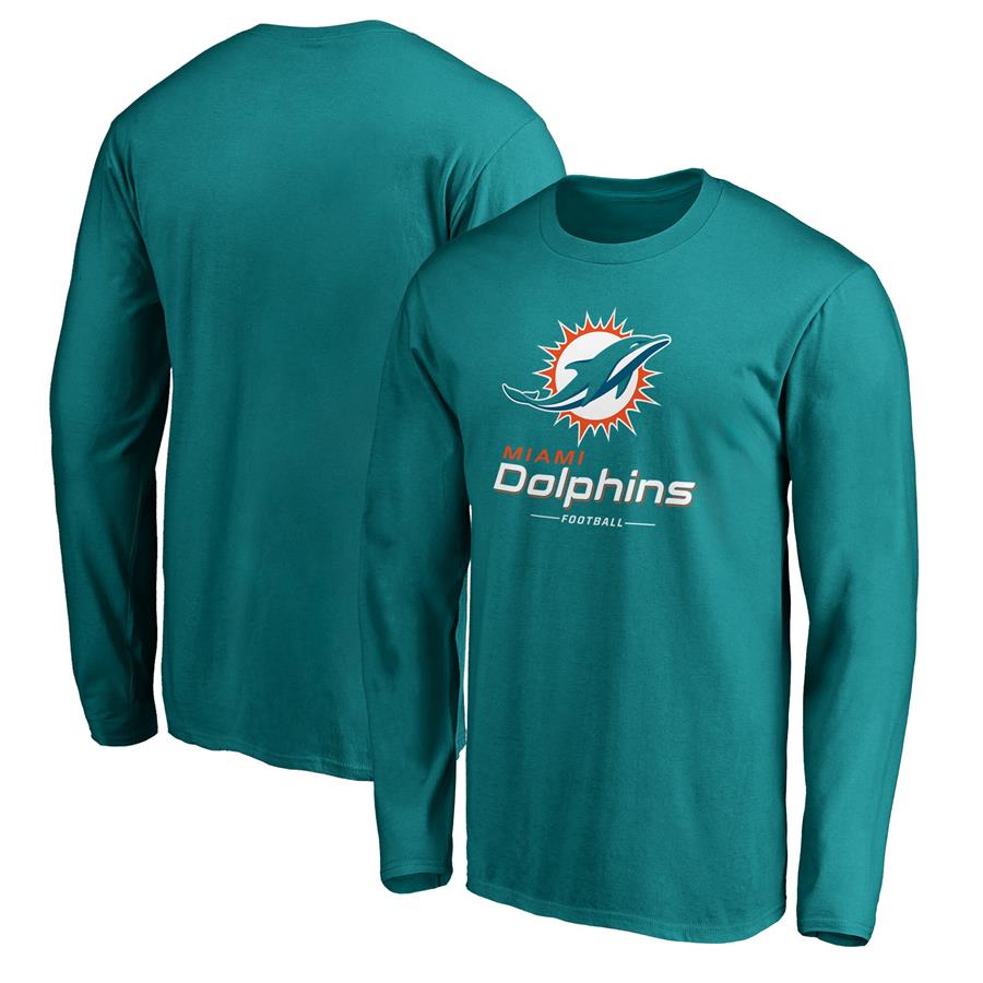 Miami Dolphins Fanatics Branded Team Lockup Long Sleeve T-Shirt - Aqua