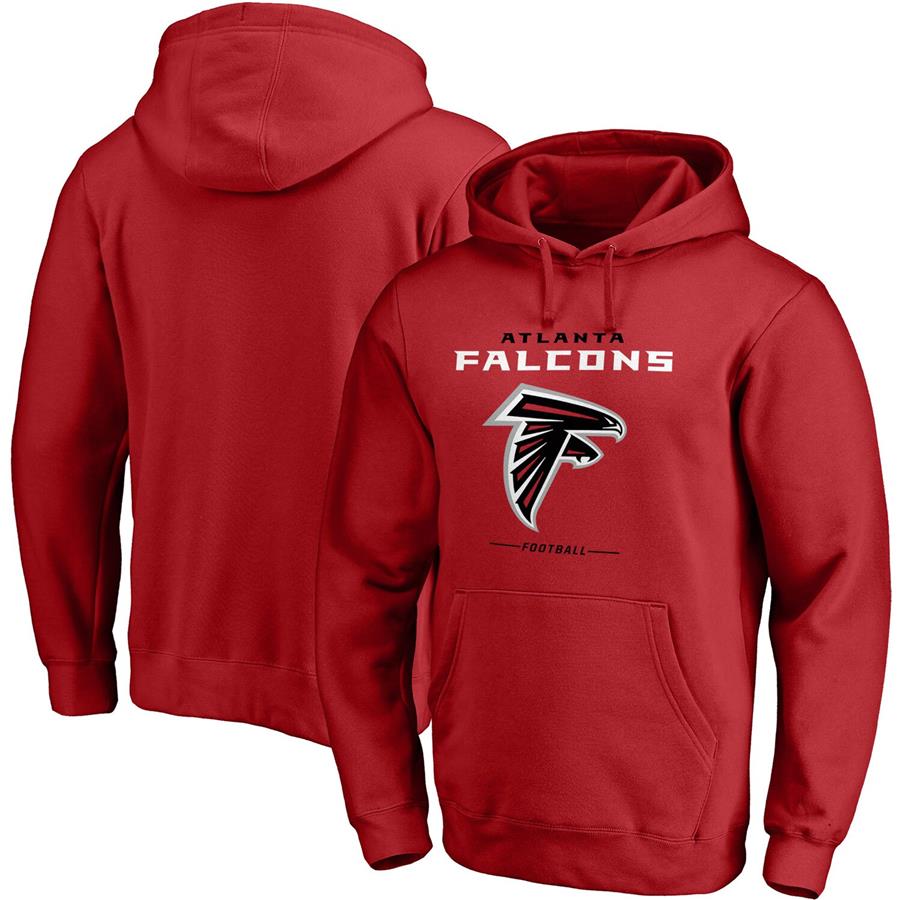 Atlanta Falcons Fanatics Branded Team Lockup Pullover Hoodie - Red