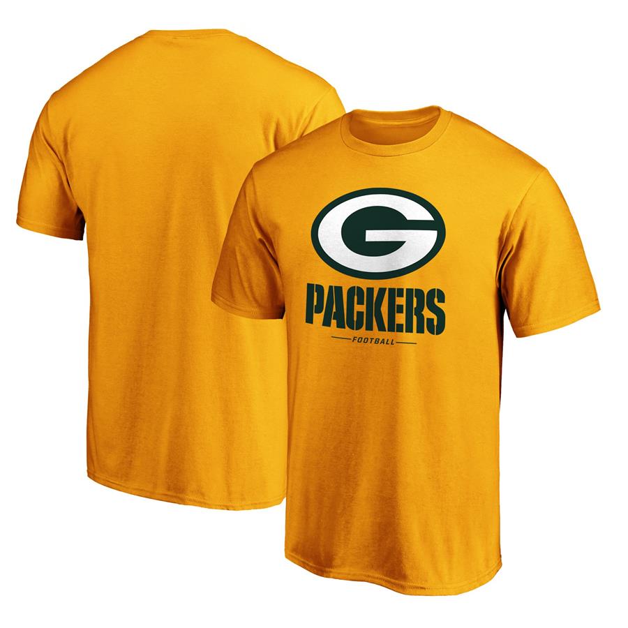 Green Bay Packers Fanatics Branded Team Lockup Logo T-Shirt - Gold