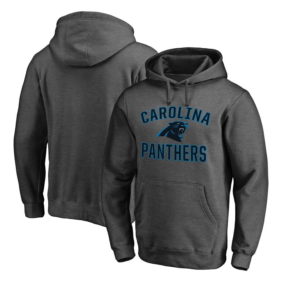 Carolina Panthers Fanatics Branded Victory Arch Team Pullover Hoodie - Heathered Charcoal