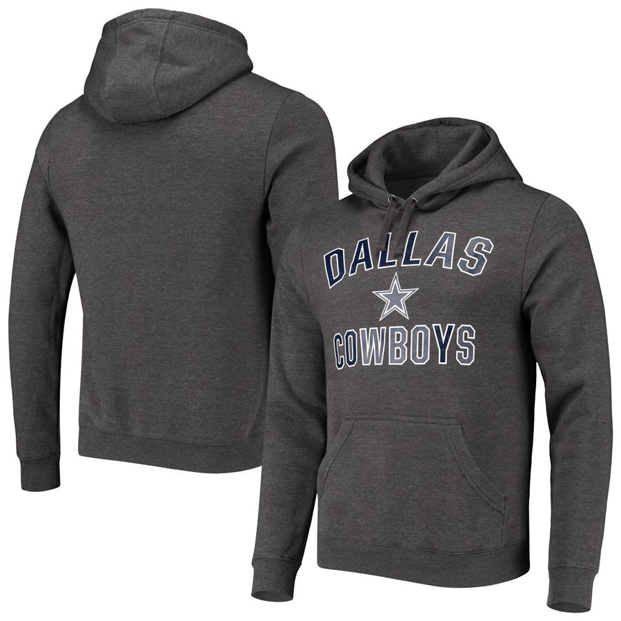 Dallas Cowboys Fanatics Branded Victory Arch Team Pullover Hoodie - Heathered Charcoal