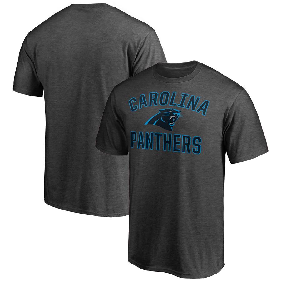 Carolina Panthers Fanatics Branded Victory Arch T-Shirt - Heathered Charcoal