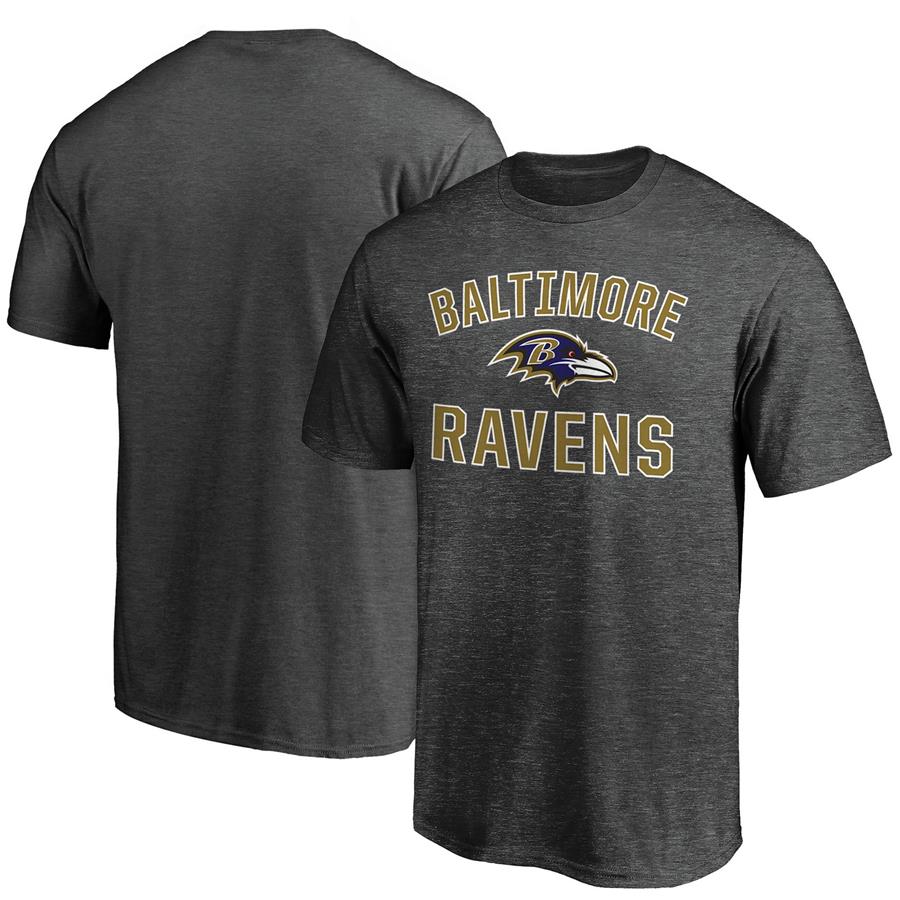 Baltimore Ravens Fanatics Branded Victory Arch T-Shirt - Heathered Charcoal