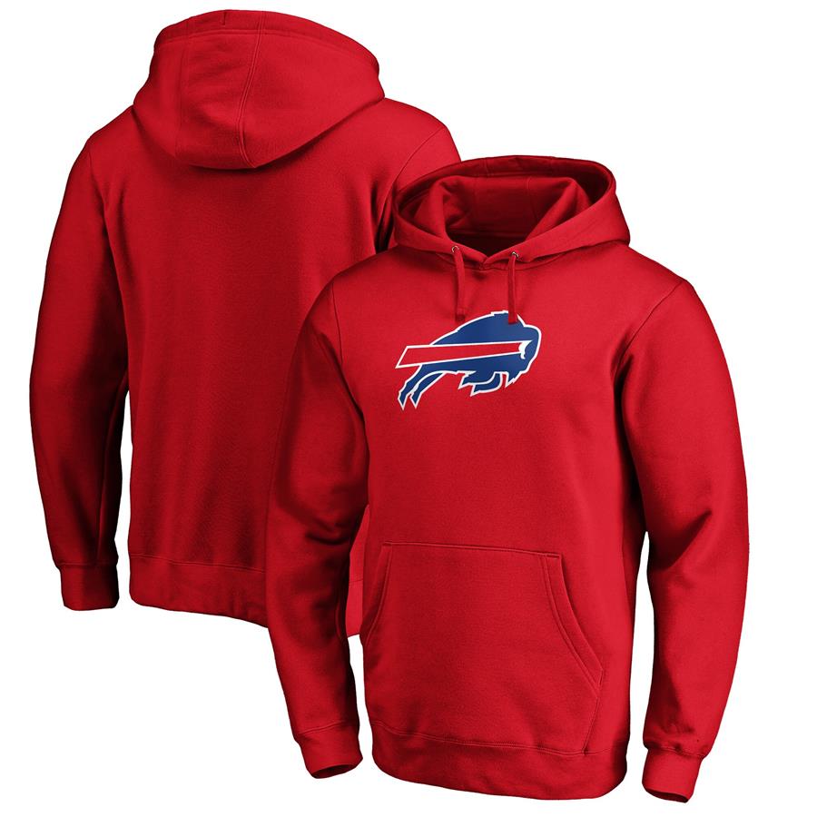 Buffalo Bills Fanatics Branded Team Logo Pullover Hoodie - Red