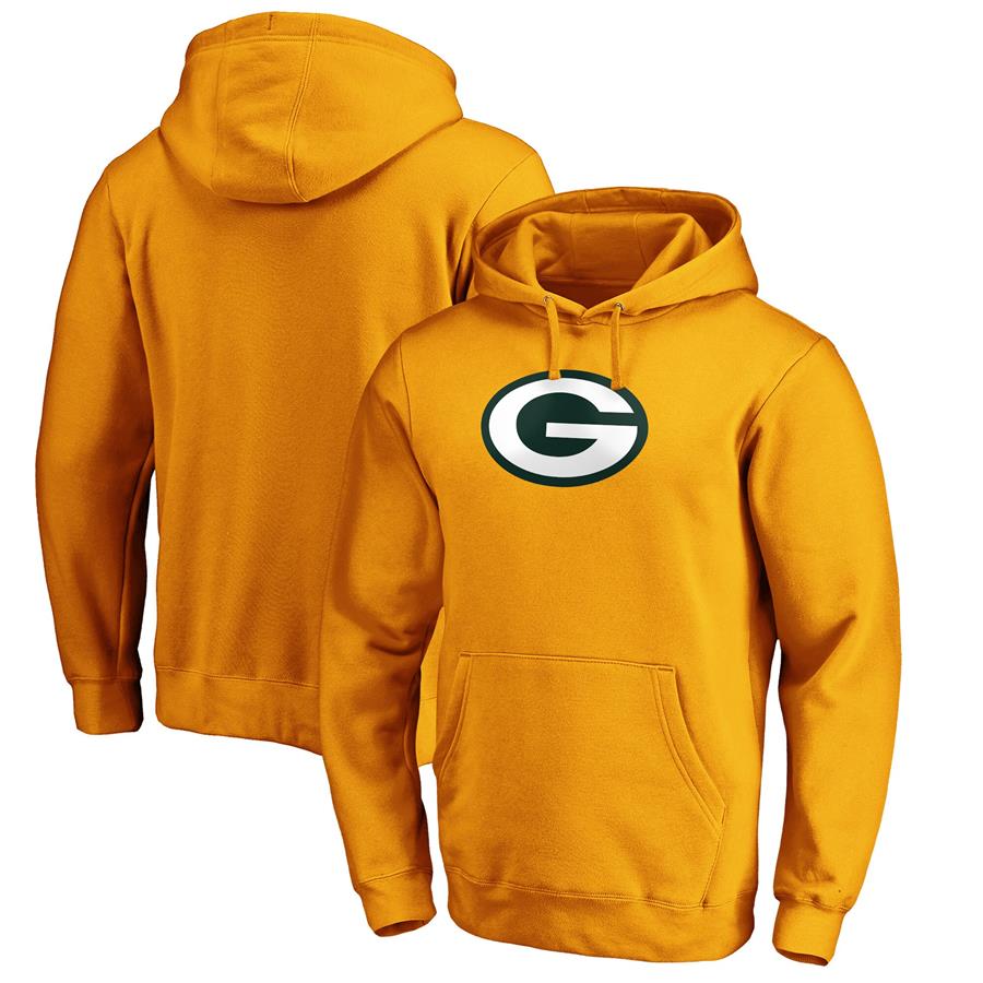 Green Bay Packers Fanatics Branded Team Logo Pullover Hoodie - Gold