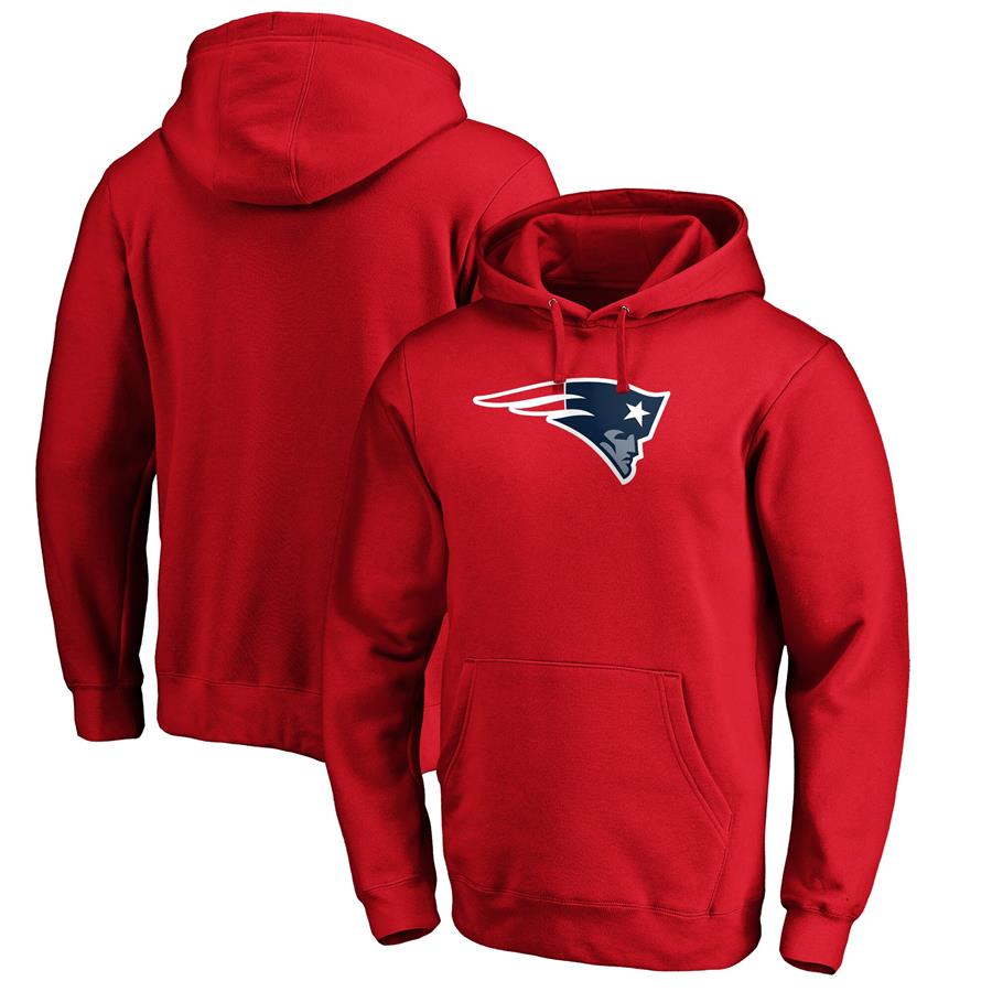 New England Patriots Fanatics Branded Team Logo Pullover Hoodie - Red