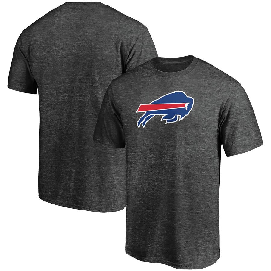 Buffalo Bills Fanatics Branded Primary Logo Team T-Shirt - Heathered Charcoal