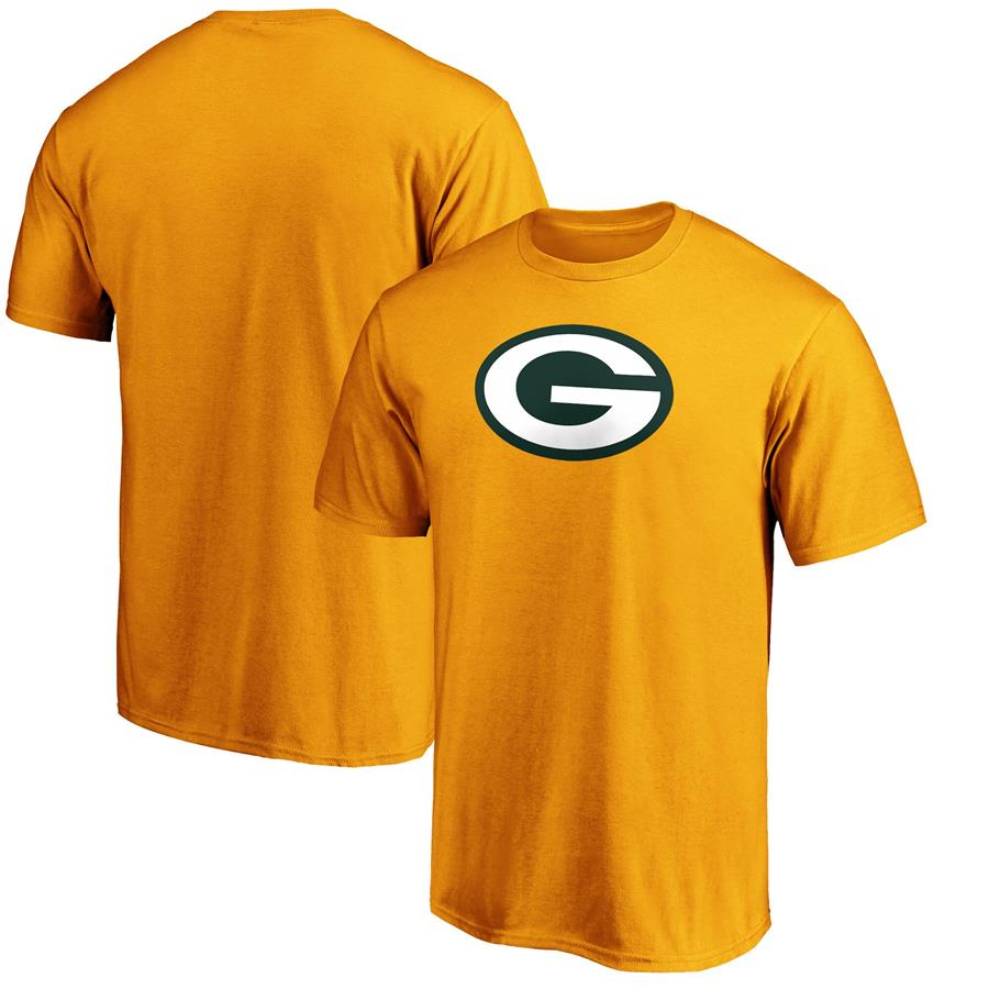 Green Bay Packers Fanatics Branded Primary Logo T-Shirt - Gold