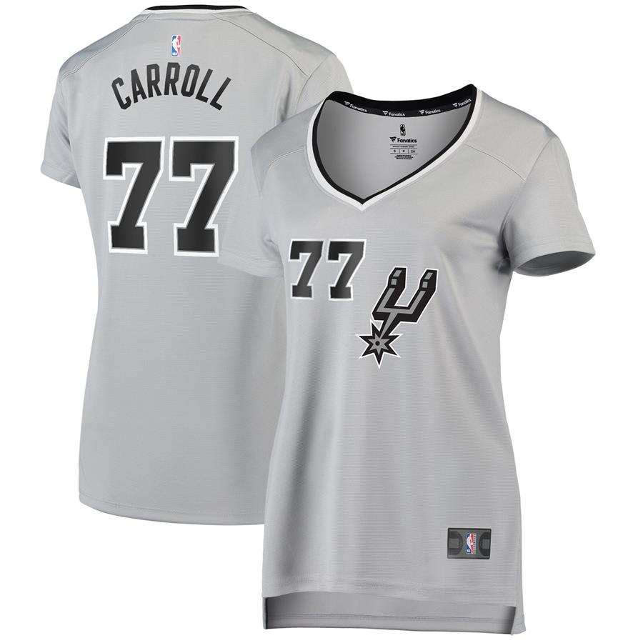 DeMarre Carroll San Antonio Spurs Fanatics Branded Women's Fast Break Replica Player Jersey - Statement Edition - Silver