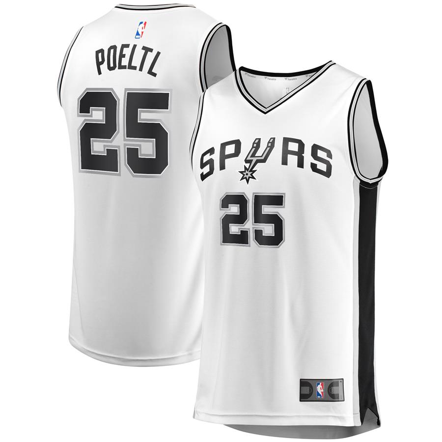 Jakob Poeltl San Antonio Spurs Fanatics Branded Fast Break Replica Player Jersey - Association Edition - White