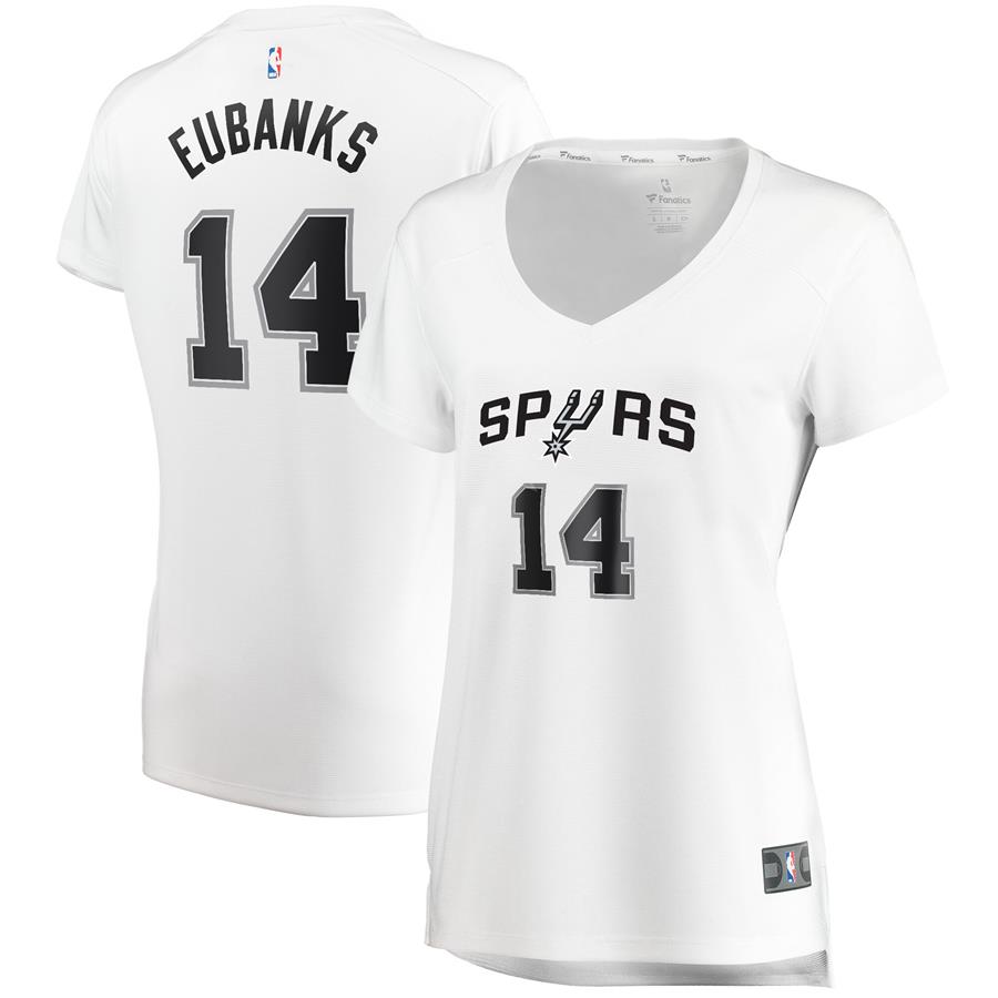 Drew Eubanks San Antonio Spurs Fanatics Branded Women's Fast Break Replica Player Jersey - Association Edition - White