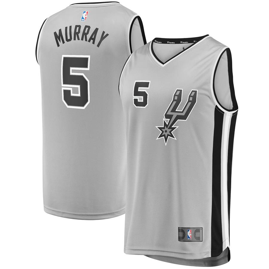 Dejounte Murray San Antonio Spurs Fanatics Branded Fast Break Replica Player Jersey - Statement Edition - Silver