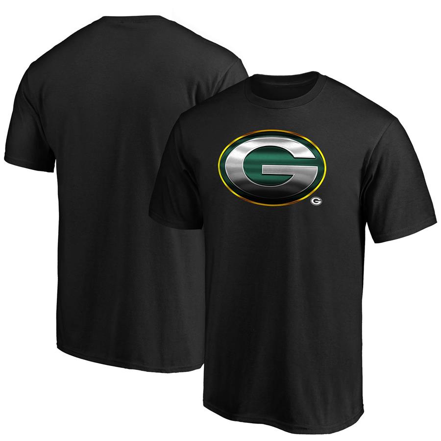 Green Bay Packers Fanatics Branded Midnight Mascot Team Logo T-Shirt - Black