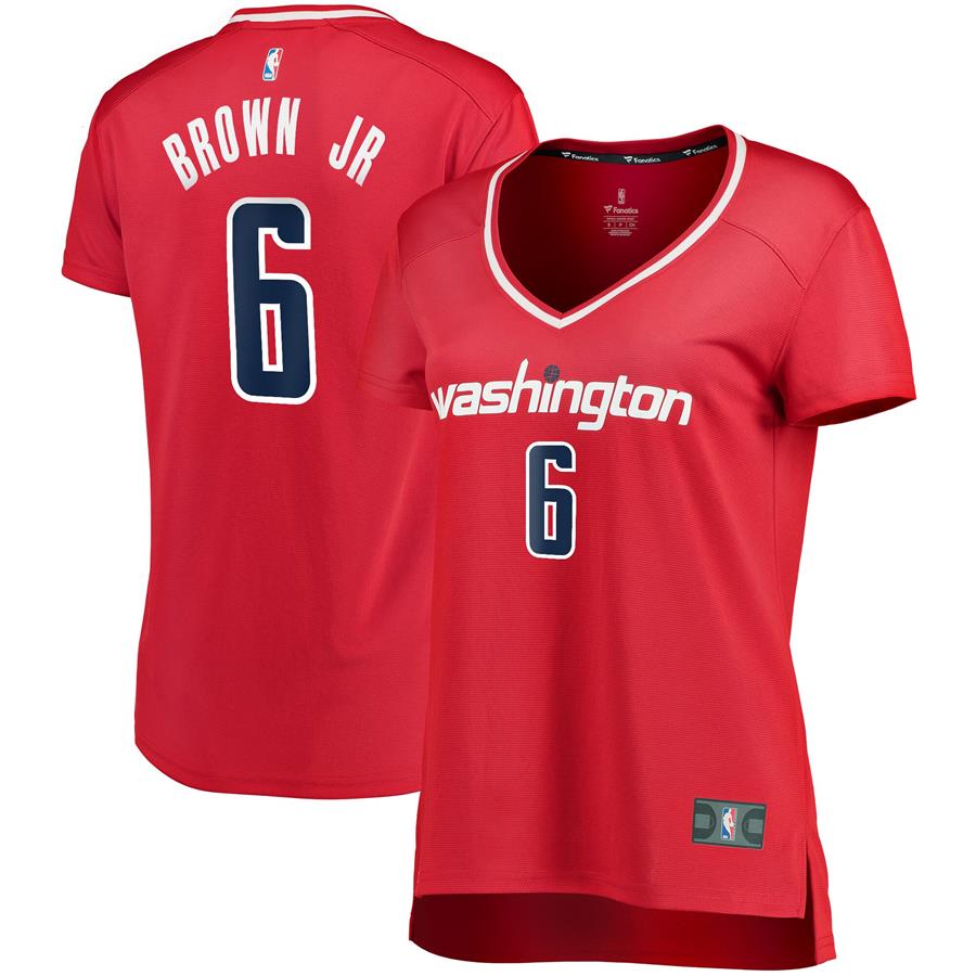 Troy Brown Jr. Washington Wizards Fanatics Branded Women's Fast Break Player Jersey - Icon Edition - Red