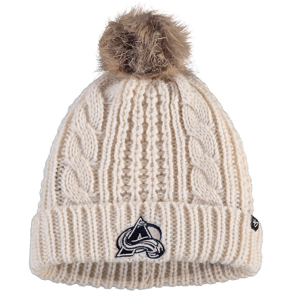 Colorado Avalanche '47 Women's Meeko Cuffed Knit Hat With Pom - White