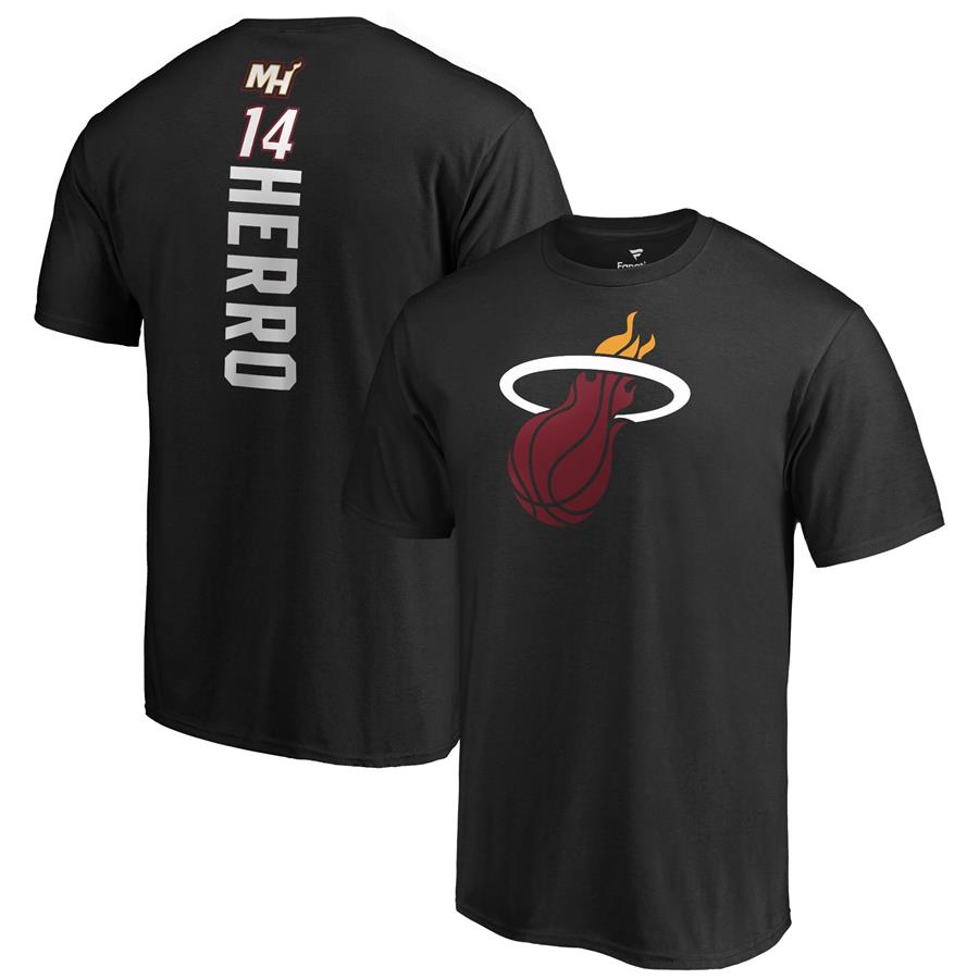 Tyler Herro Miami Heat Fanatics Branded Playmaker Name & Number T-Shirt - Black