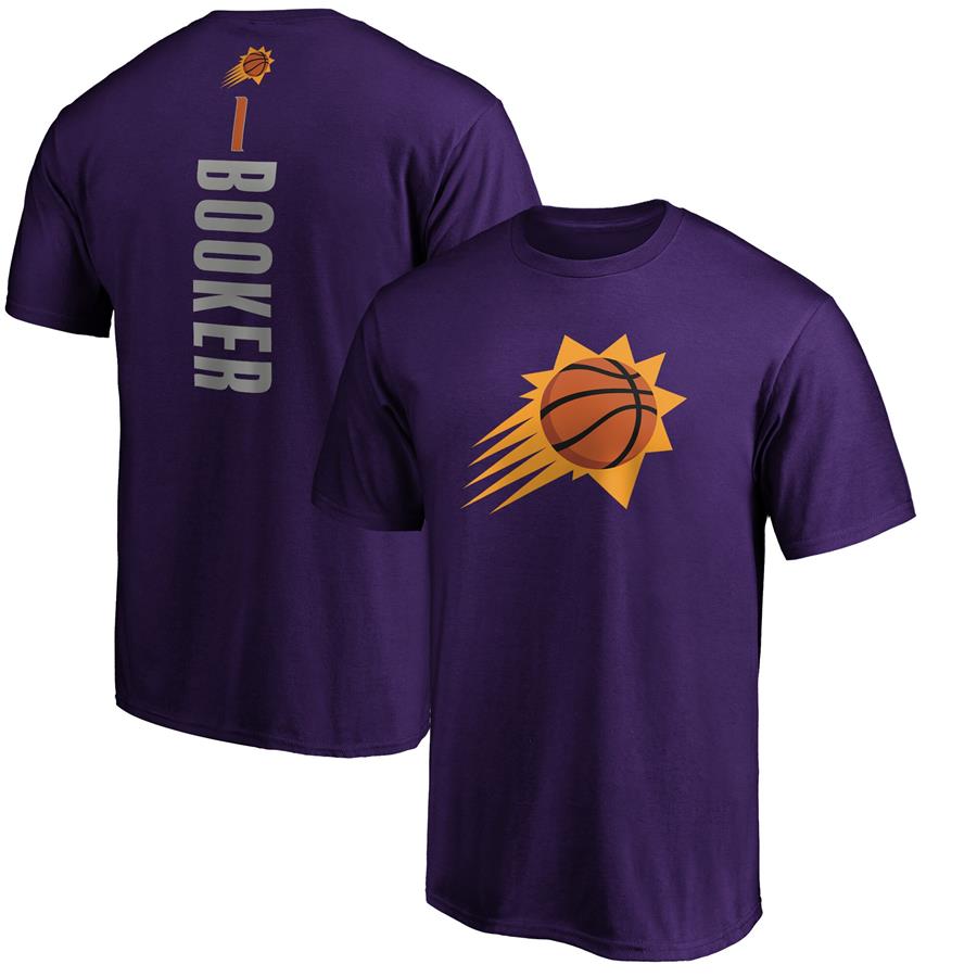 Devin Booker Phoenix Suns Fanatics Branded Playmaker Name & Number T-Shirt - Purple