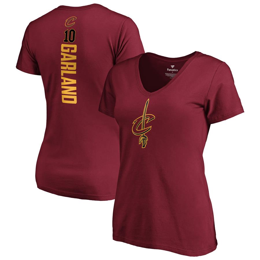 Darius Garland Cleveland Cavaliers Fanatics Branded Women's Playmaker Name & Number T-Shirt - Wine