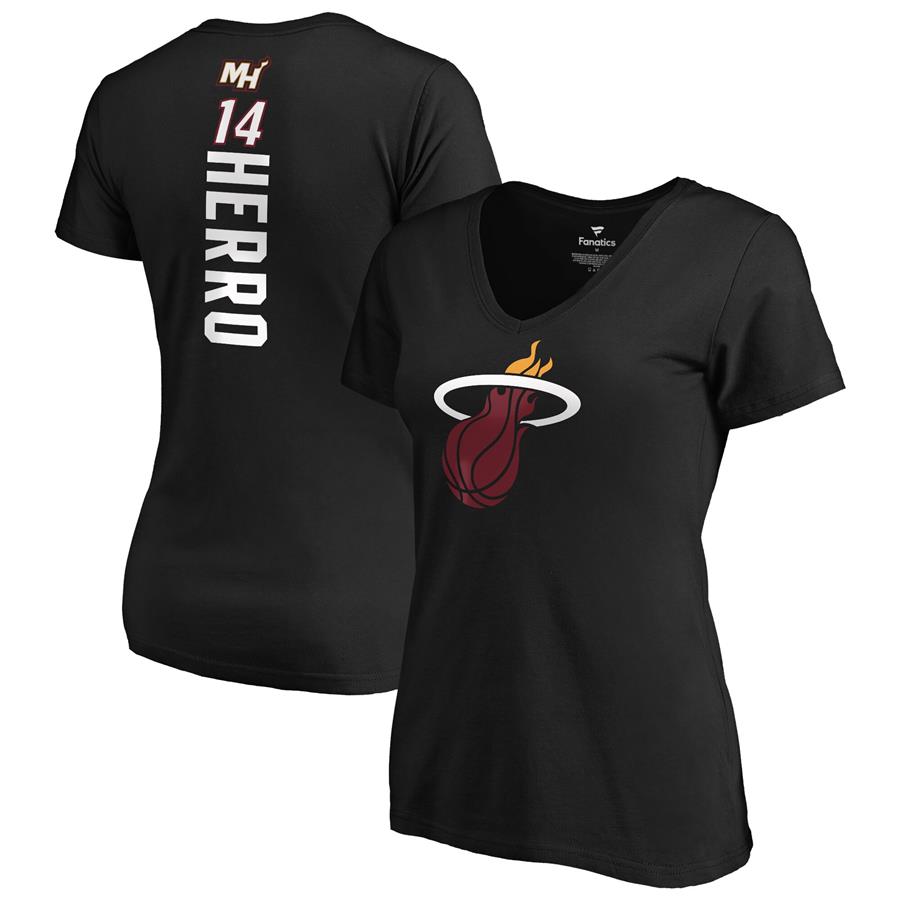 Tyler Herro Miami Heat Fanatics Branded Women's Team Playmaker Name & Number T-Shirt - Black