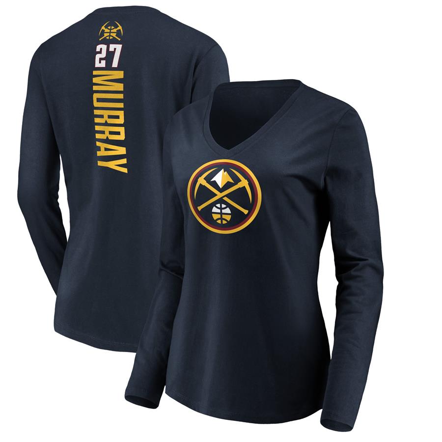 Jamal Murray Denver Nuggets Fanatics Branded Women's Playmaker Name & Number Long Sleeve T-Shirt - Navy