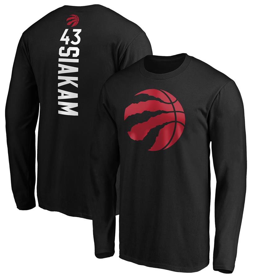 Pascal Siakam Toronto Raptors Fanatics Branded Playmaker Name & Number Long Sleeve T-Shirt - Black