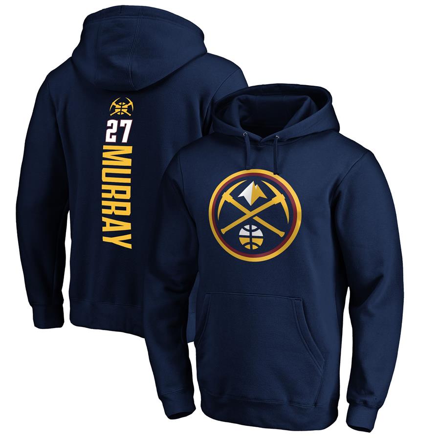 Denver Nuggets Fanatics Branded Playmaker Name & Number Pullover Hoodie - Navy