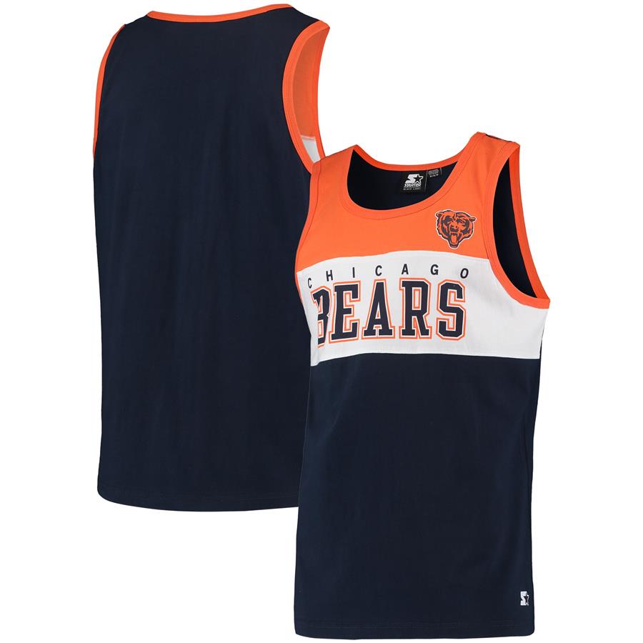 Chicago Bears Starter Highlight Reel Tank Top - Navy