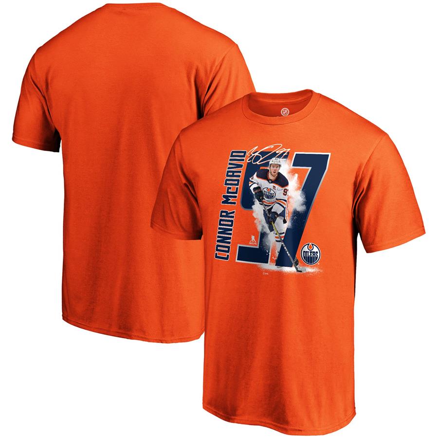 Connor McDavid Edmonton Oilers Fanatics Branded Player Hometown T-Shirt - Orange