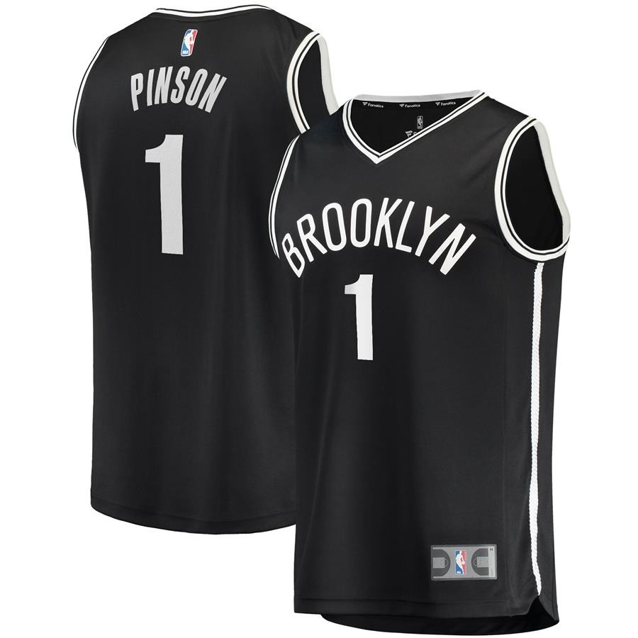 Theo Pinson Brooklyn Nets Fanatics Branded Fast Break Player Jersey - Icon Edition - Black