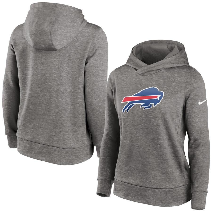 Buffalo Bills Nike Women's Performance Pullover Hoodie - Heathered Charcoal