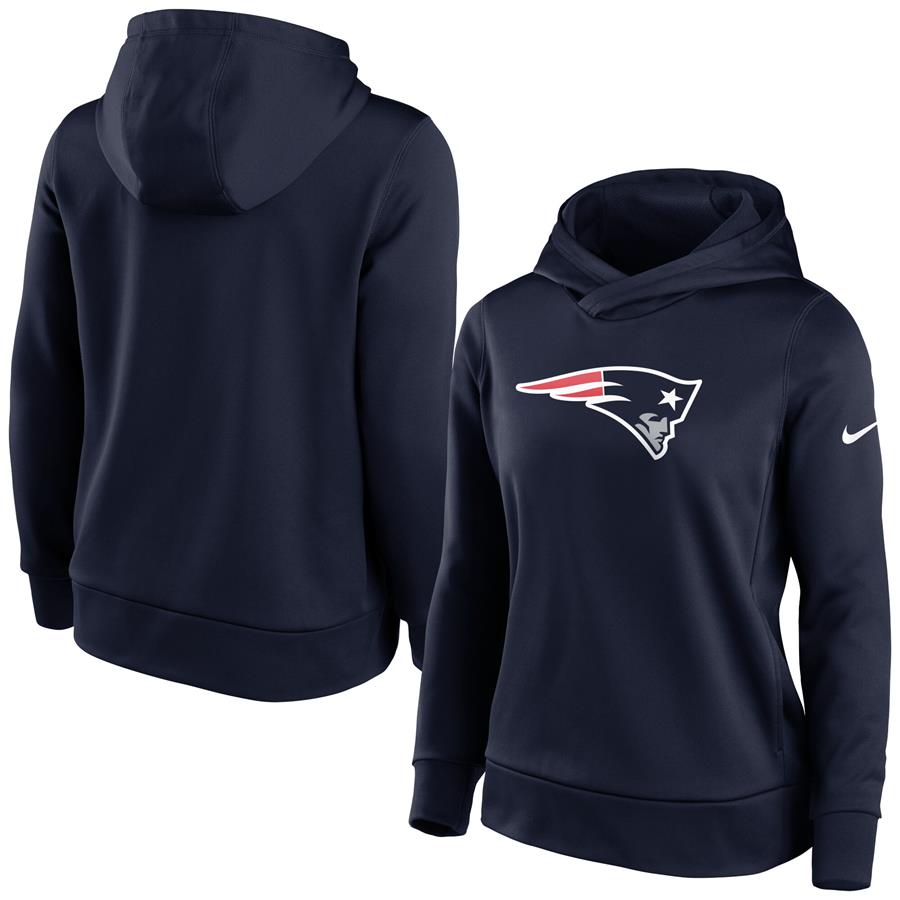 New England Patriots Nike Women's Performance Pullover Hoodie - Navy