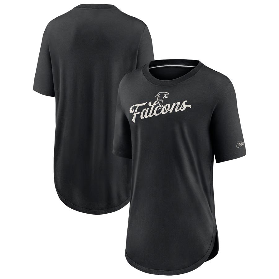 Atlanta Falcons Nike Women's Historic Logo Weekend Tri-Blend T-Shirt - Black