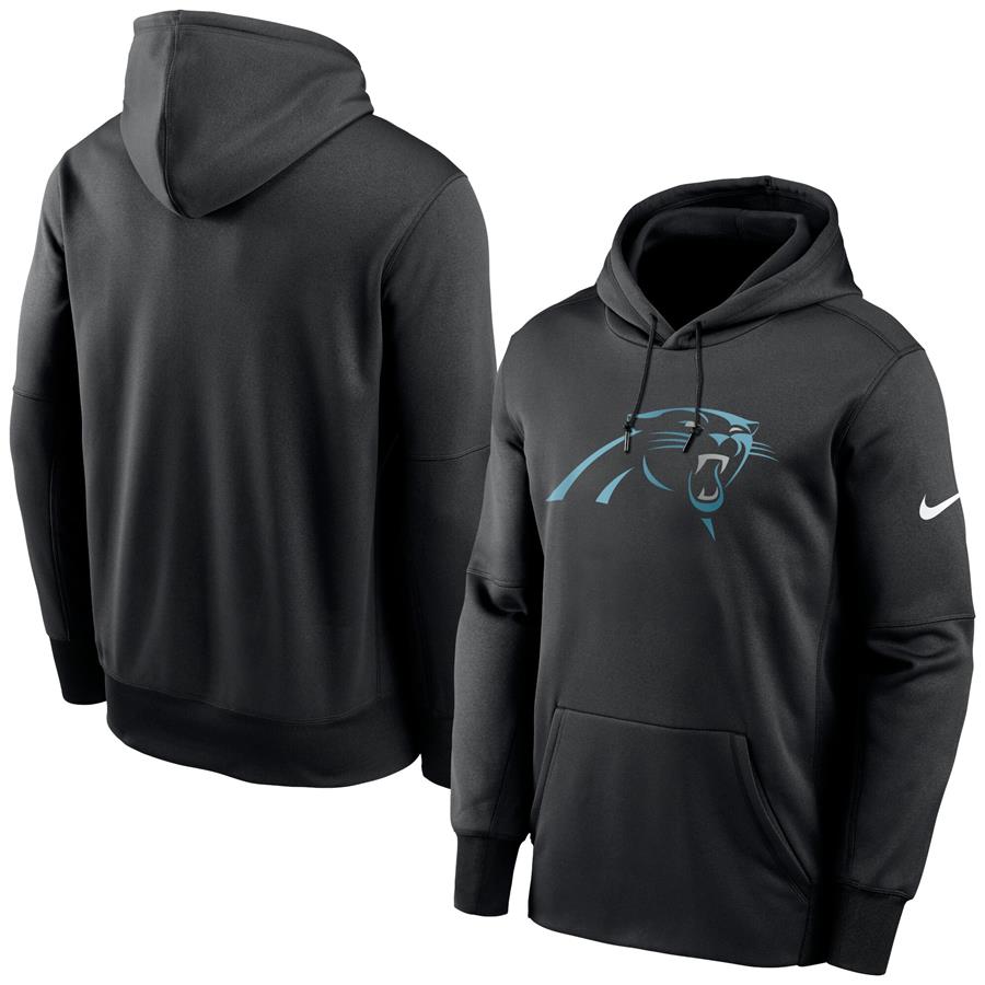 Carolina Panthers Nike Fan Gear Primary Logo Therma Performance Pullover Hoodie - Black