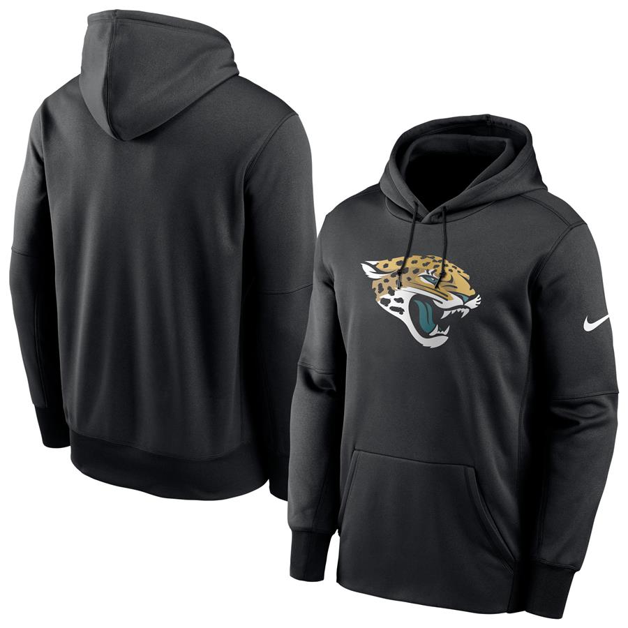 Jacksonville Jaguars Nike Fan Gear Primary Logo Therma Performance Pullover Hoodie - Black