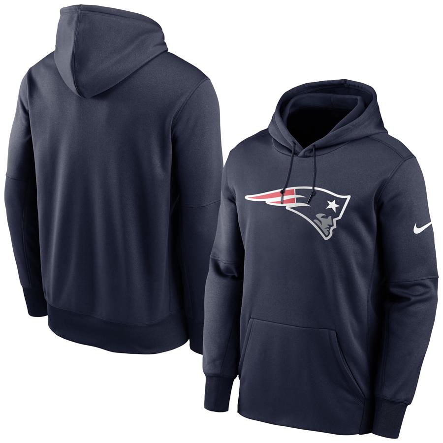 New England Patriots Nike Fan Gear Primary Logo Performance Pullover Hoodie - Navy