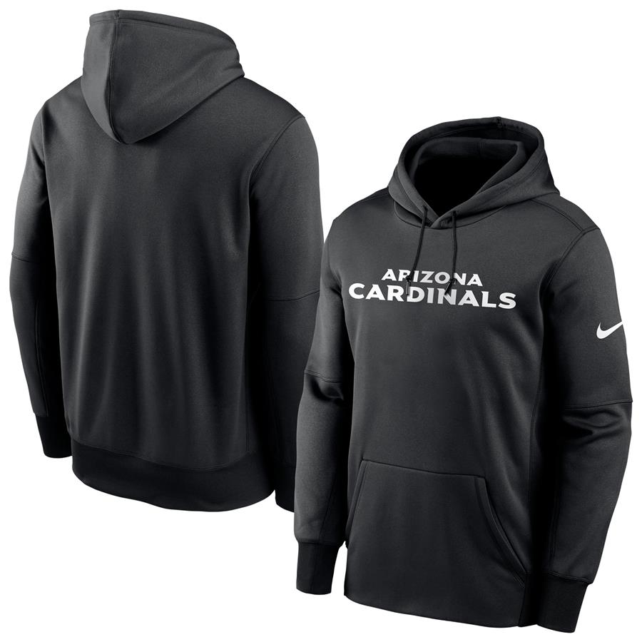 Arizona Cardinals Nike Fan Gear Wordmark Performance Pullover Hoodie - Black