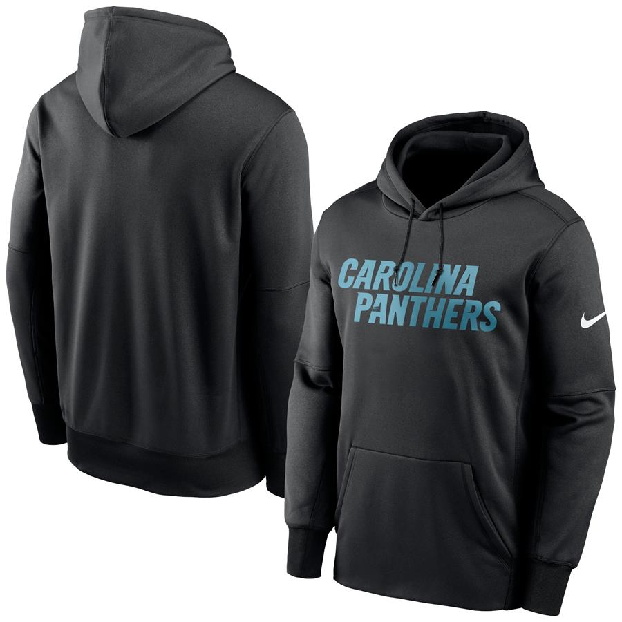 Carolina Panthers Nike Fan Gear Wordmark Performance Pullover Hoodie - Black
