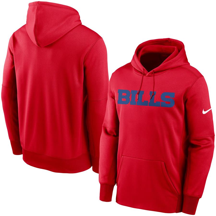 Buffalo Bills Nike Fan Gear Wordmark Performance Pullover Hoodie - Red