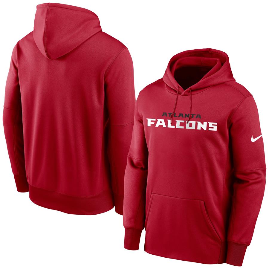 Atlanta Falcons Nike Fan Gear Wordmark Performance Pullover Hoodie - Red