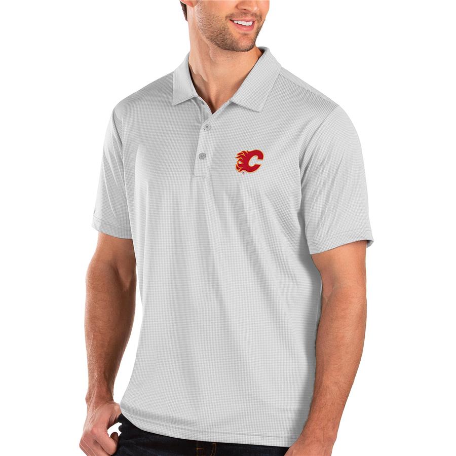 Calgary Flames Antigua Balance Polo - White