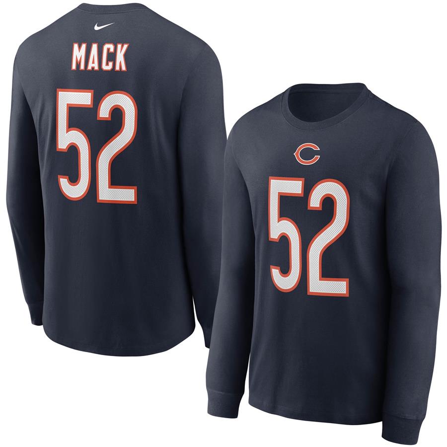 Khalil Mack Chicago Bears Nike Player Name & Number Long Sleeve T-Shirt - Navy