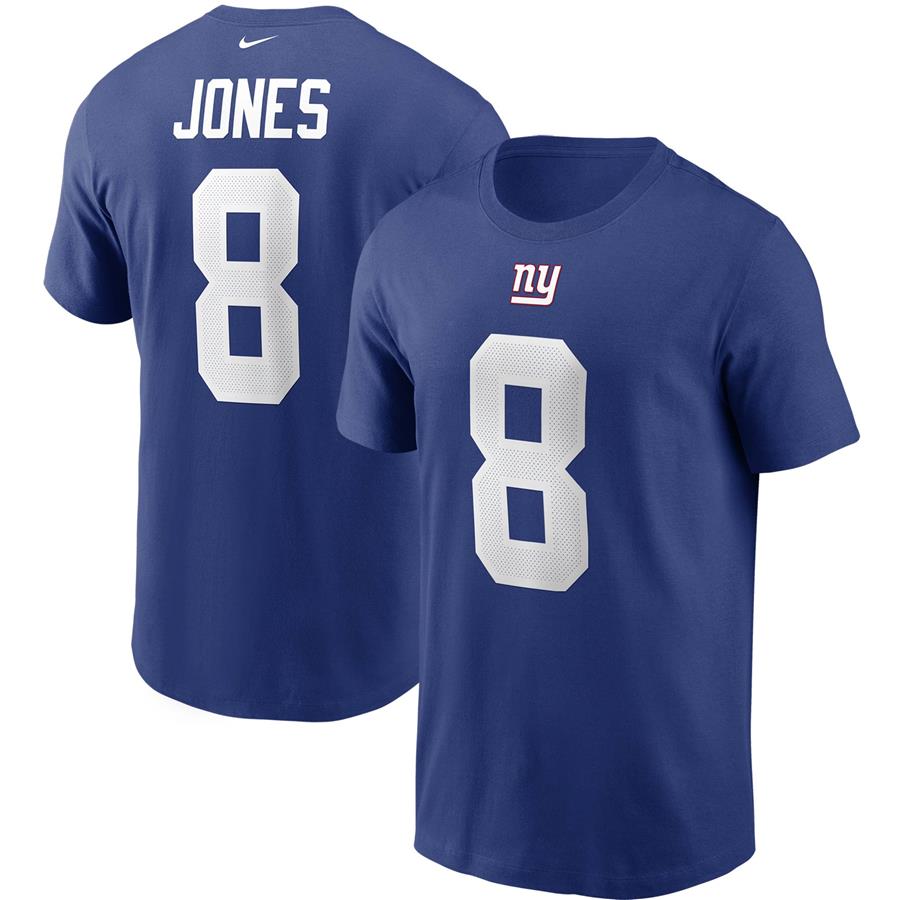 Daniel Jones New York Giants Nike Name & Number T-Shirt - Royal
