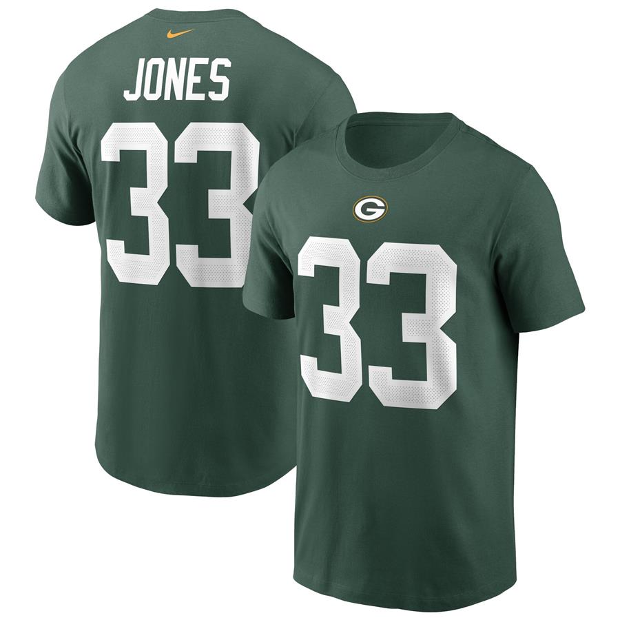 Aaron Jones Green Bay Packers Nike Name & Number T-Shirt - Green