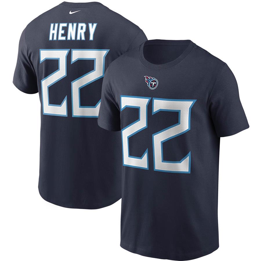 Derrick Henry Tennessee Titans Nike Name & Number T-Shirt - Navy
