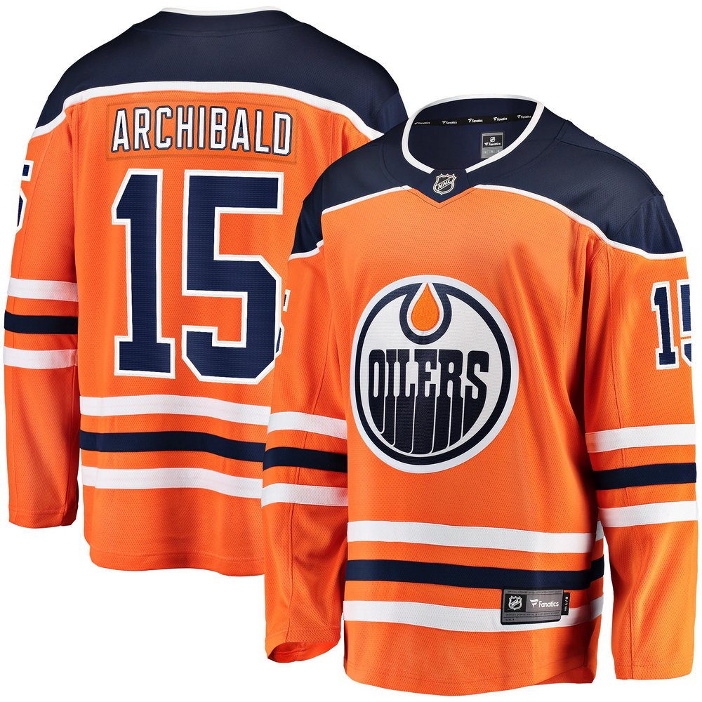 Josh Archibald Edmonton Oilers Fanatics Branded Breakaway Team Color Player Jersey - Orange