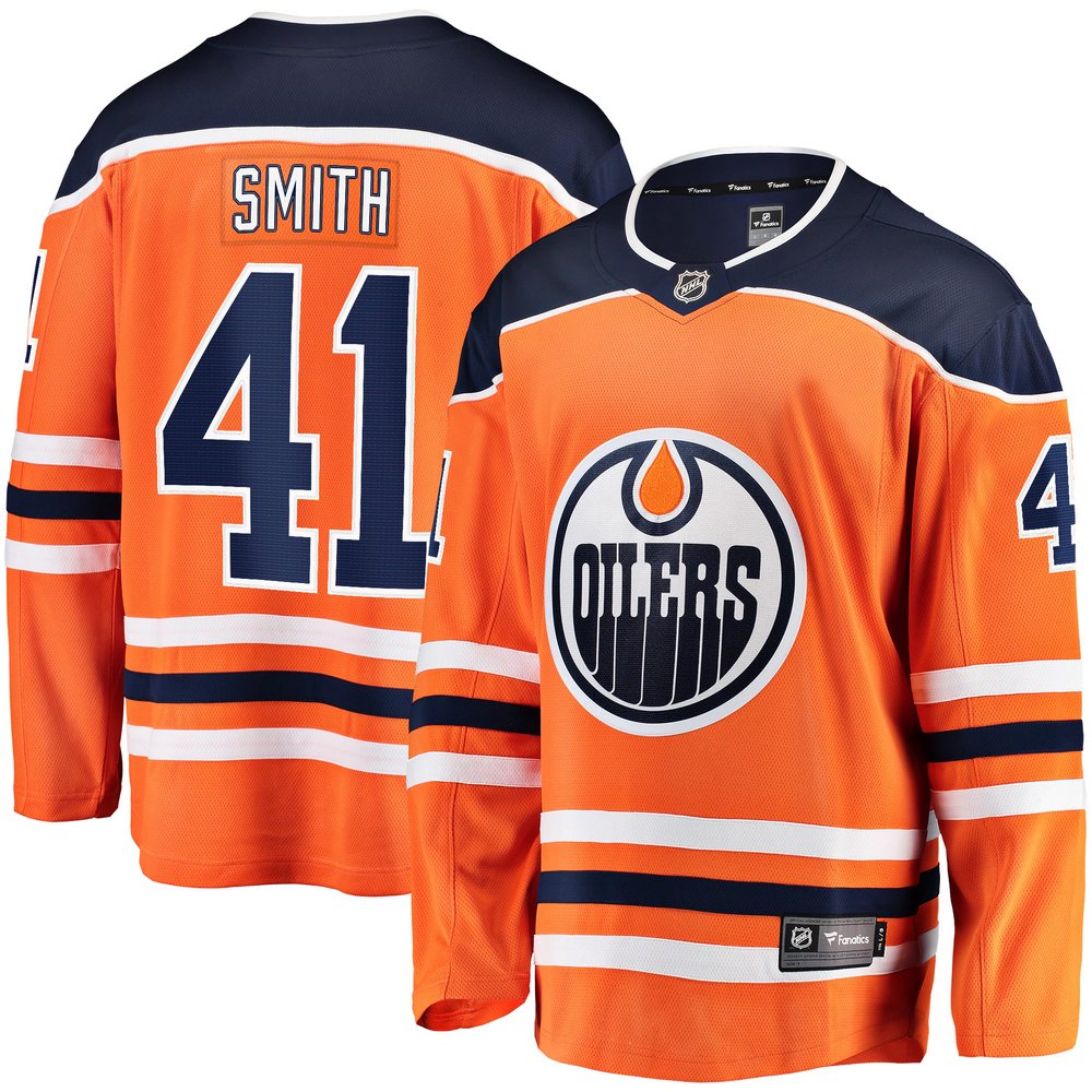Mike Smith Edmonton Oilers Fanatics Branded Breakaway Team Color Player Jersey - Orange