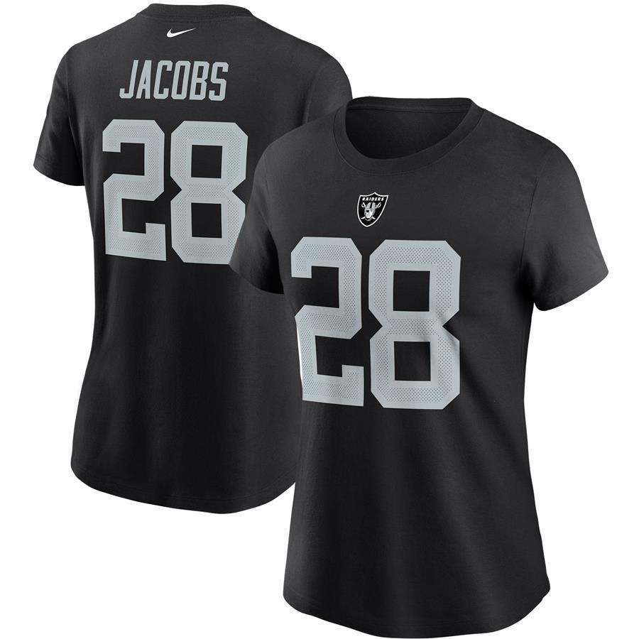 Josh Jacobs Las Vegas Raiders Nike Women's Name & Number T-Shirt - Black